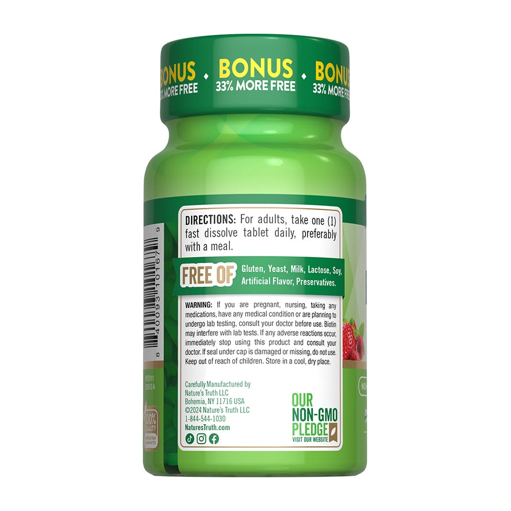 BIOTINA 10 000 MCG NATURES TRUTH 120 TABLETAS