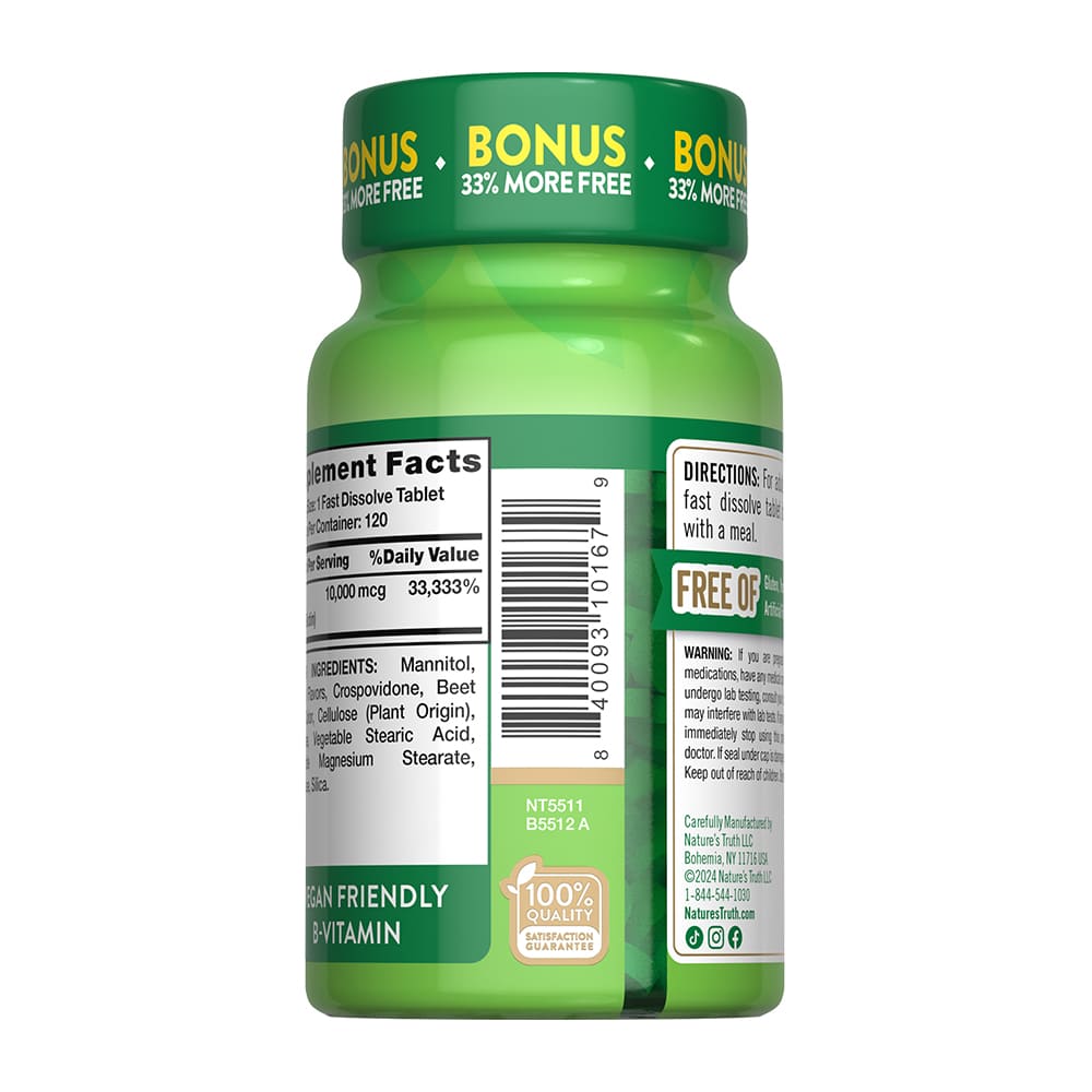 BIOTINA 10 000 MCG NATURES TRUTH 120 TABLETAS